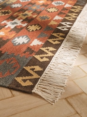 Orange Heritage Kilim Rug - Image 2 of 5