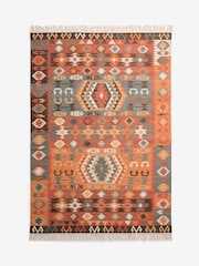 Orange Heritage Kilim Rug - Image 5 of 5