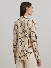Lauren Ralph Lauren Cream Kirsty Belt Print Shirt - Imagen 2 de 5