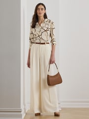 Lauren Ralph Lauren Cream Kirsty Belt Print Shirt - Imagen 3 de 5