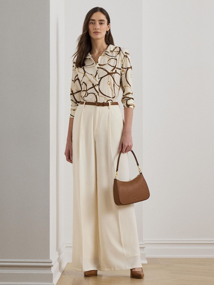 Lauren Ralph Lauren Cream Kirsty Belt Print Shirt - Image 3 of 5