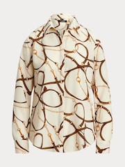 Lauren Ralph Lauren Cream Kirsty Belt Print Shirt - Imagen 5 de 5