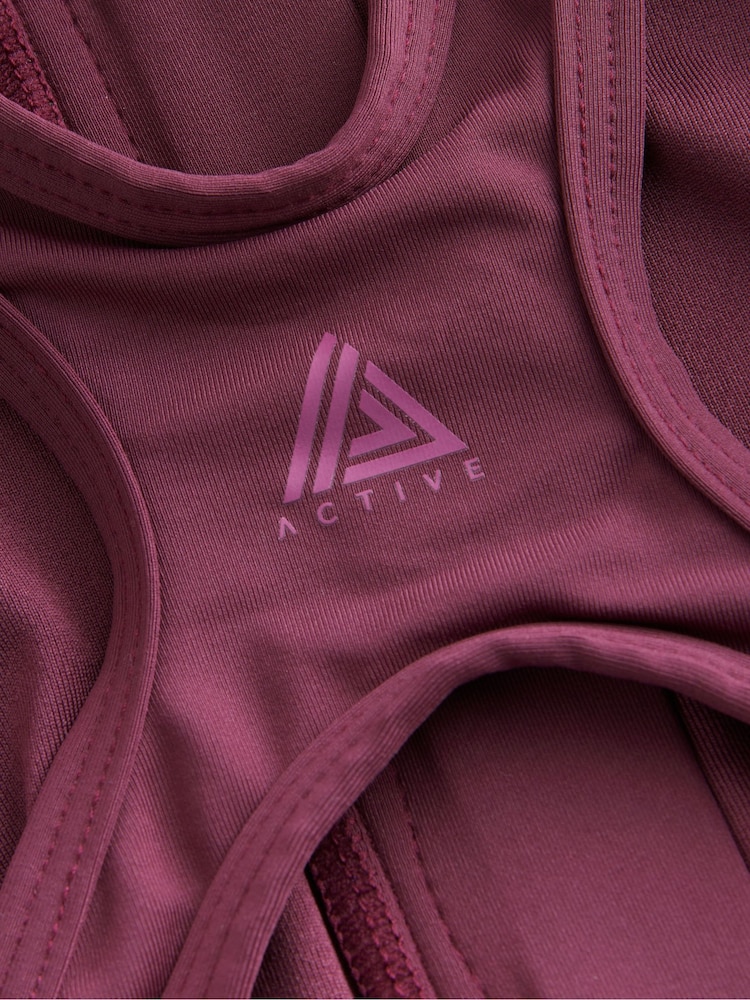 Berry Wine Active High Neck Tummy Control Swimsuit - Image 3 of 3 Berry Wine Active High Neck Tummy Control Swimsuit - Image 3 of 3