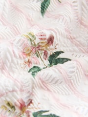 Cream/Pink Floral Lace Bandeau Tummy Control Swimsuit - Image 3 of 4