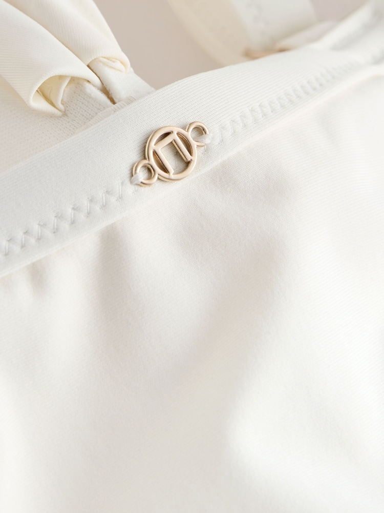 Cream Padded Draped Tummy Control Swimsuit - Image 10 of 10