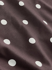 Chocolate Brown/Cream Spot Tummy Control Period Scoop Swimsuit - Image 3 of 3