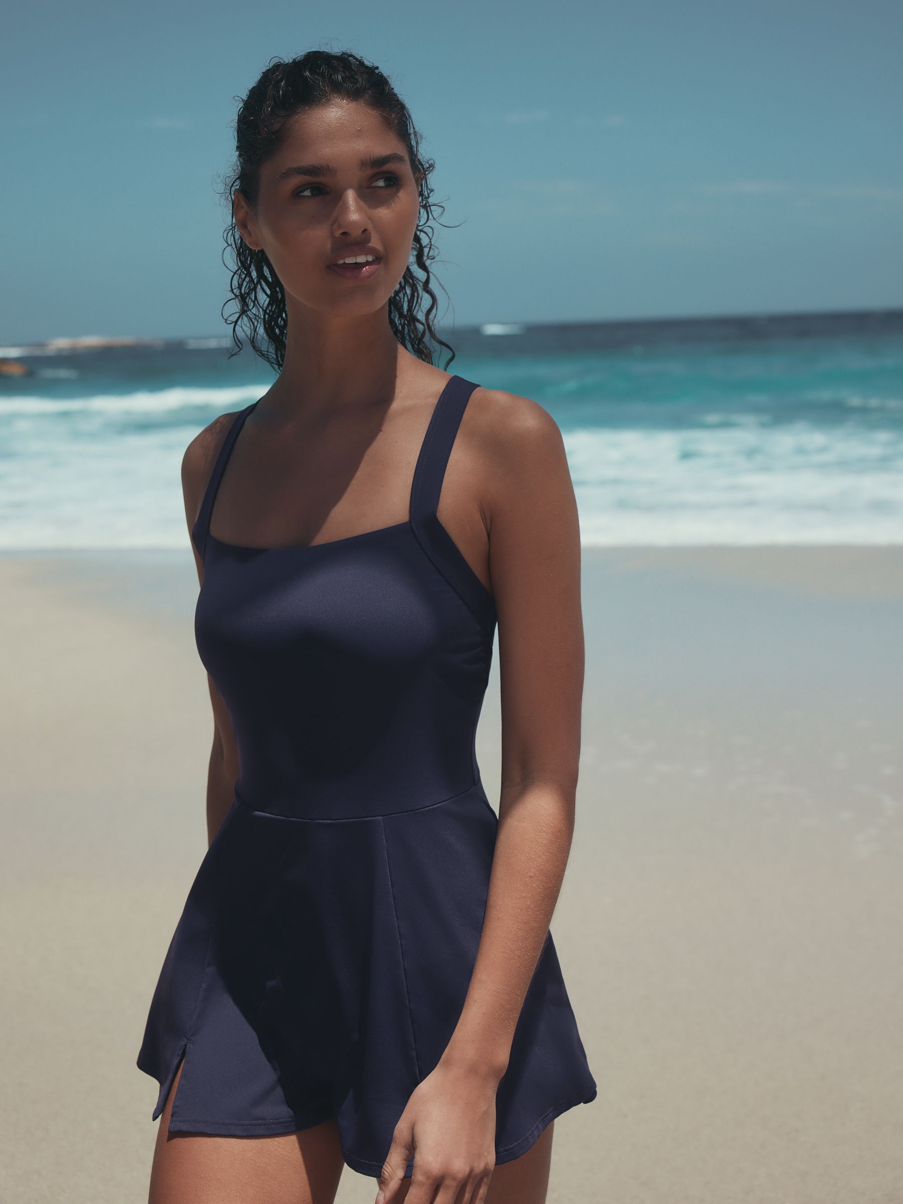 high waisted swim dress VENUS Venice Skirted Swim Dress | Midnight Elegance main image 0