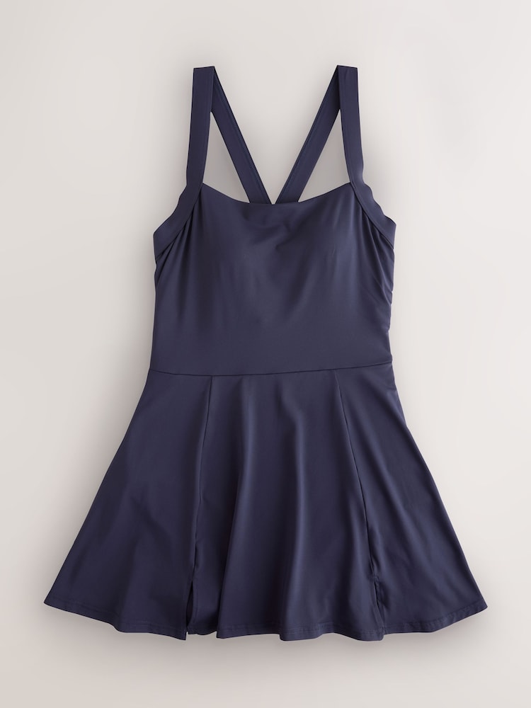 Buy Navy Tummy Control Skirted Swim Dress from Next USA Buy Navy Tummy Control Skirted Swim Dress from Next USA