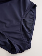 Navy Tummy Control Skirted Swim Dress - Image 8 of 9