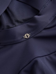 Navy Tummy Control Skirted Swim Dress - Image 9 of 9