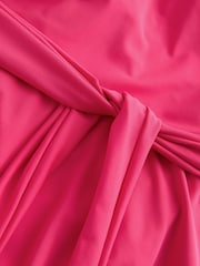 Růžová - Tvarující plavkové šaty s bříškem a sukní - Obrázek 3 z 4