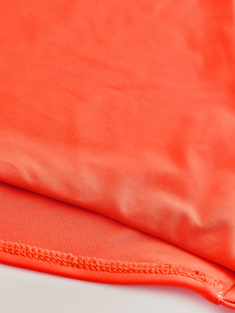 Orange Gathered Tummy Control Bandeau Swimsuit - Image 9 of 9