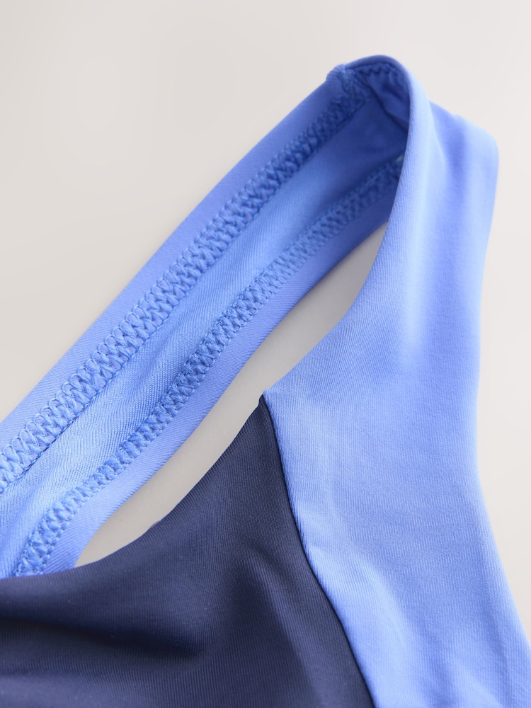 Navy Blue Panelled Tummy Control Unitard Swimsuit - Image 9 of 9 Navy Blue Panelled Tummy Control Unitard Swimsuit - Image 9 of 9