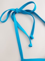 Aqua Blue Padded Wired Plunge Bikini Top - Image 2 of 3