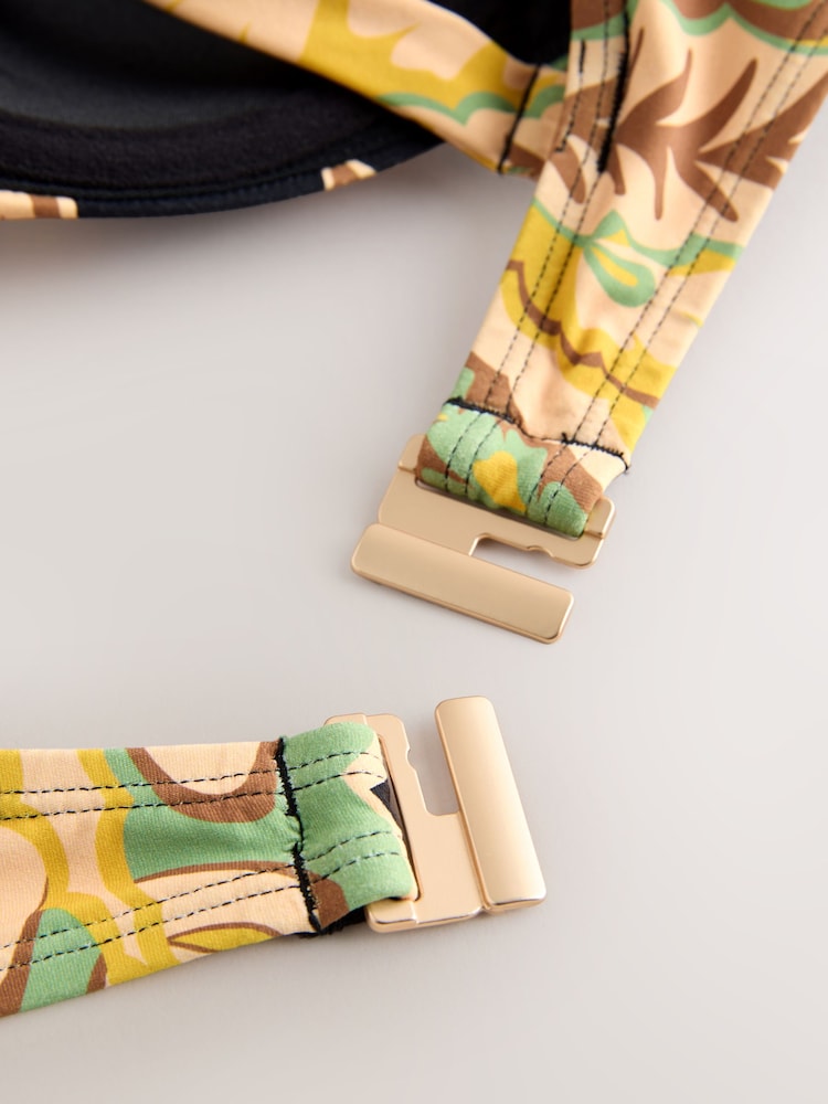 Black/Green Paisley Wired Bandeau Bikini Top - Image 8 of 8 Black/Green Paisley Wired Bandeau Bikini Top - Image 8 of 8