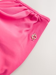 Růžová - Bikini top bandeau s překroucením a kosticemi - Obrázek 7 z 8