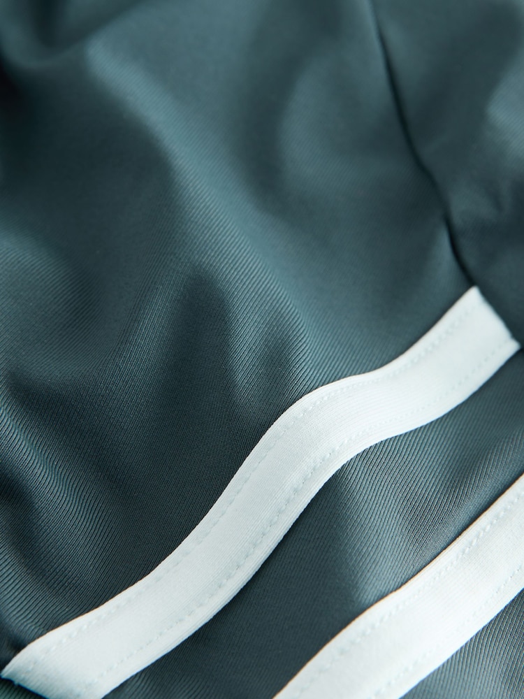 Teal Green Active High Neck Crop Bikini Top - Image 2 of 4 Teal Green Active High Neck Crop Bikini Top - Image 2 of 4