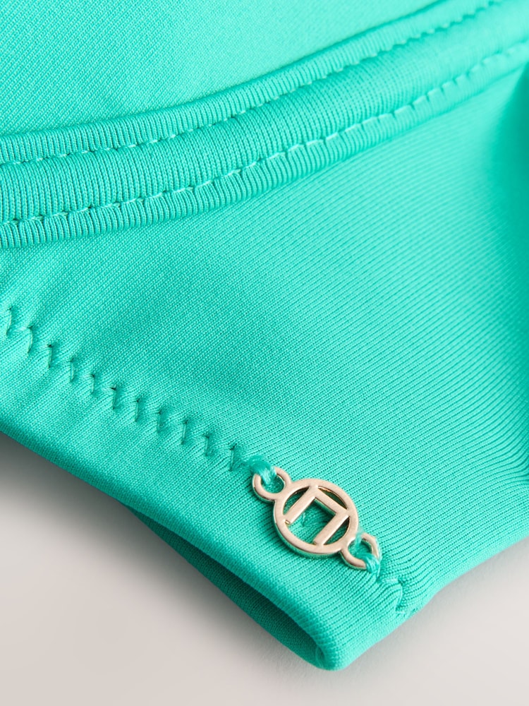 Verde agua - Top de bikini acolchado con lazo en la parte delantera - Imagen 2 de 4 Verde agua - Top de bikini acolchado con lazo en la parte delantera - Imagen 2 de 4