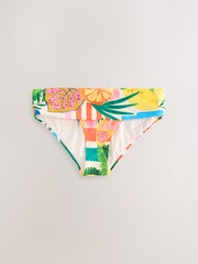 Red/Green Tropical Roll Top Bikini Bottoms - Image 5 of 8