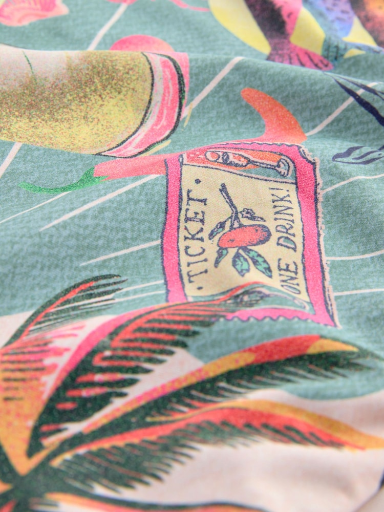 Green/Pink Lobster Conversational High Waist Print Bikini Bottoms - Image 5 of 5 Green/Pink Lobster Conversational High Waist Print Bikini Bottoms - Image 5 of 5