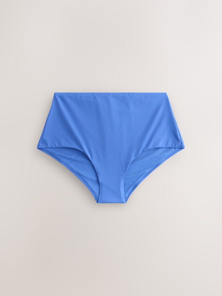 Cornflower Blue High Waist Bikini Bottoms - Image 1 of 4