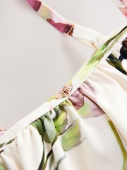 Cream Tulpen-Print - Blouson-Tankini-Top - Bild 7 von 8