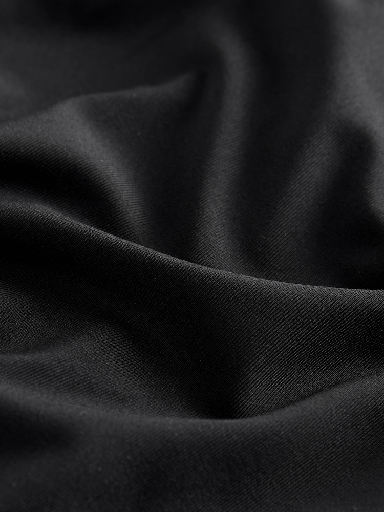 self. Monochrome High Neck Swimsuit with Zip - Image 9 of 9