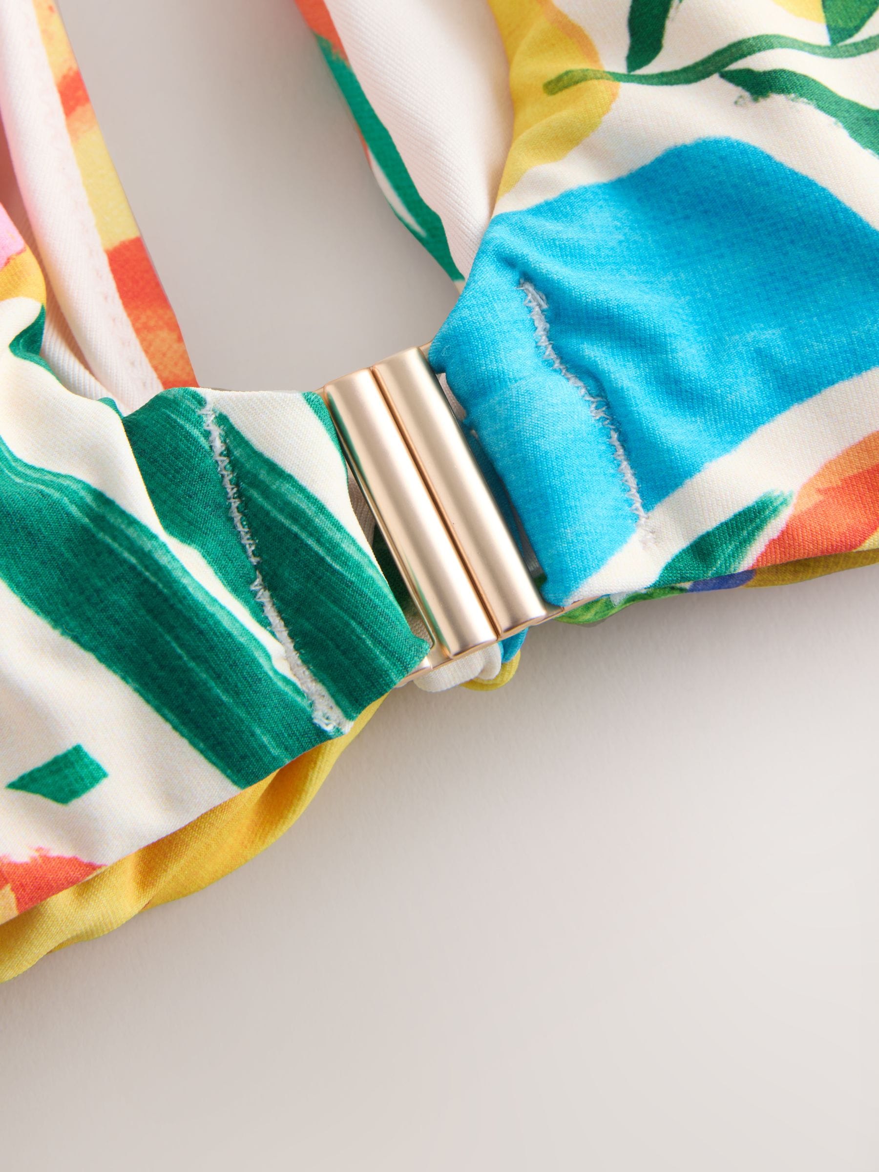Buy Bright Fruit Stripe DD+ Knot Front Plunge Bikini Top from Next