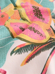 Green/Pink Conversational Bordered High Leg Bikini Bottoms - Image 8 of 9