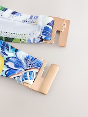 Blue/White Sardine Print Lemon Non Padded Wired Bikini Top - Image 10 of 13