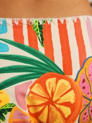 Red/Green Tropical Whipstitch High Leg Bikini Bottom - Image 9 of 9