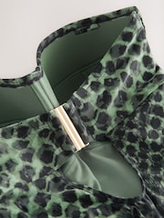 Зеленый/черный леопардовый принт - Моделируный купальник-бандо на косточках FK Ultimate Support - Изображение 9 10