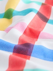 Multi/White Bright Check V Front High Leg Bikini Bottoms - Image 5 of 6