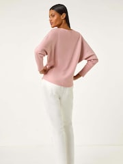 Roman Pink Sequin Drop Knit Jumper - Image 3 of 5