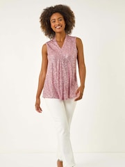 Roman Pink Sequin Front Pleat Vest - Image 2 of 5
