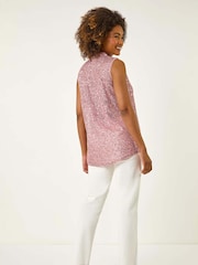 Roman Pink Sequin Front Pleat Vest - Image 3 of 5