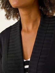Roman Black Ribbed Detail Shrug - Image 5 of 5