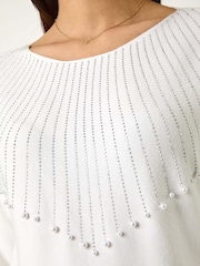 Roman White Sunray Shimmer Knit Jumper - Image 5 of 5