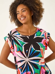 Roman Floral Print Shell T-Shirt - Imagem 4 de 5