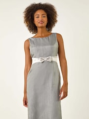 Roman Metallic Bow Front Shift Dress - Image 2 of 5
