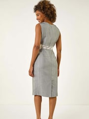 Roman Metallic Bow Front Shift Dress - Image 3 of 5