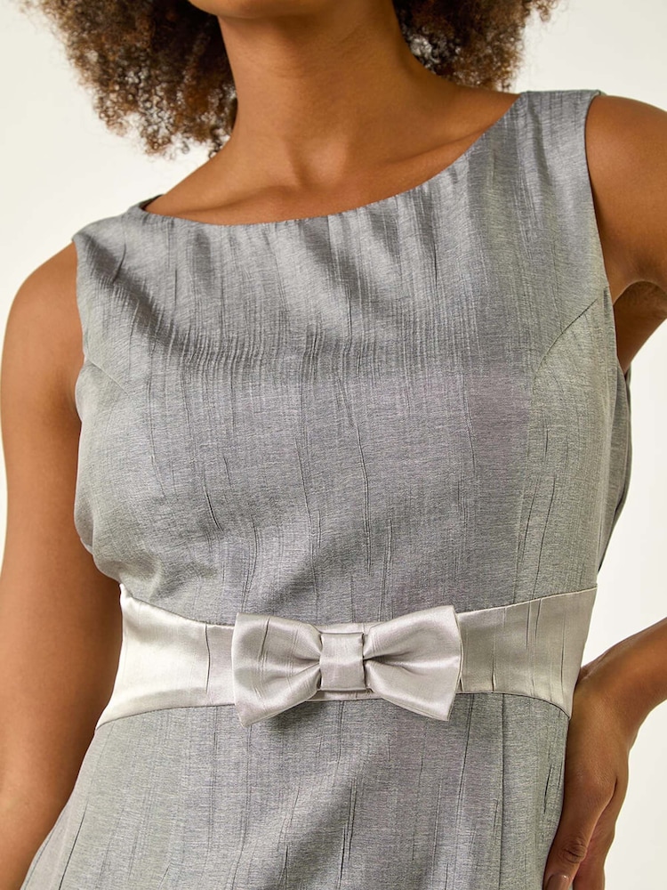Roman Metallic Bow Front Shift Dress - Image 5 of 5