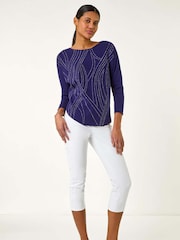 Azul - Roman Swirl Embellished Knit Jumper - Imagem 2 de 5