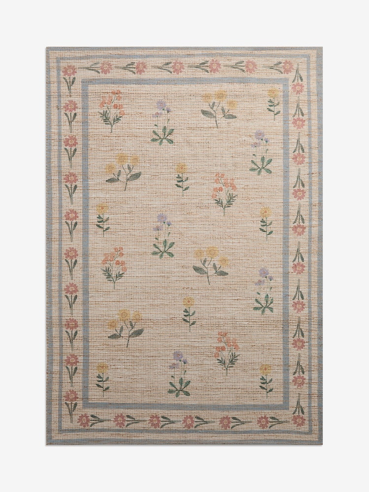 Maisie Floral Border Jute Rug - Slika 5 od 5