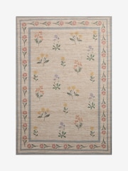 Natural Floral Border Jute Rug - Image 6 of 6