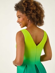 Roman Green Ombre Pocket Stretch Midi Dress - Image 4 of 5