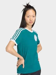 adidas Originals Teal Blue Lace Branding T-Shirt - Image 4 of 6