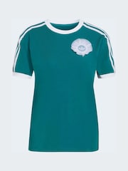 adidas Originals Teal Blue Lace Branding T-Shirt - Image 6 of 6