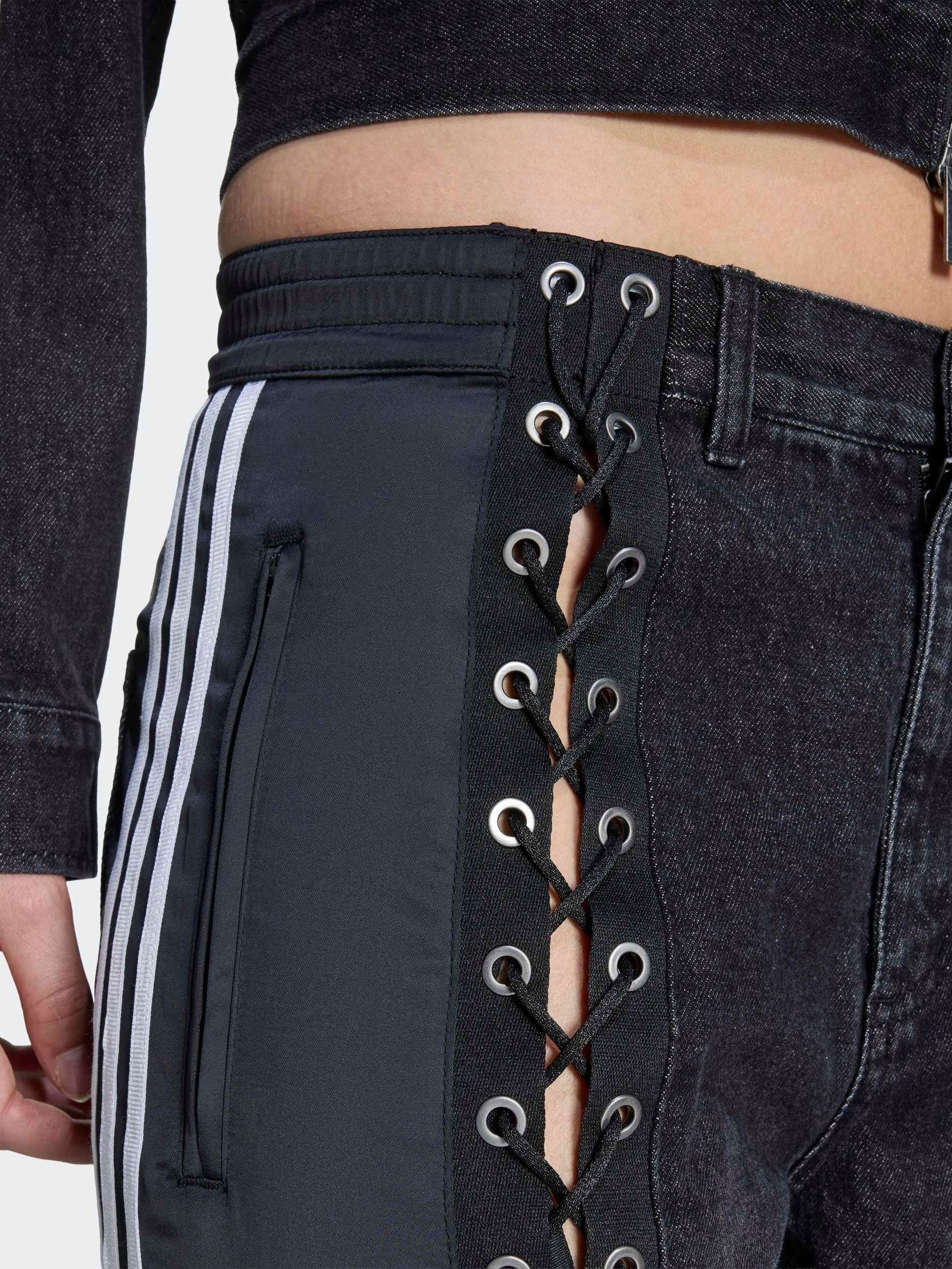 Buy adidas Originals Black Lace Firebird Denim Trousers from Next USA