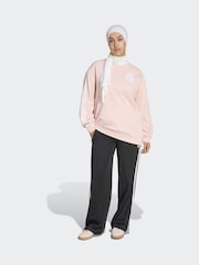 adidas originals Pink Branding Crew Neck Sweatshirt - Image 3 of 6